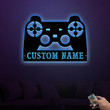 Personalized Game Room Metal Sign With LED Light Playstation Controller Name Sign Game Room Decor Video Game Decor Gaming Gift