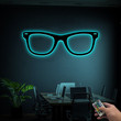 Eyeglasses Metal Sign With Led Lights Optometrist Office Decor Giant Eye Glasses Sign Unique Decor Chic Offfice Decor