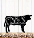 Cow Metal Wall Cow Butcher Shop Signs Beef Meat Chart Beef Butcher Diagram Beef Meat Cuts Butcher Shop Hanger Best Gift Ever