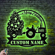 Custom Christmas Truck Metal Wall Art Personalized Truck Name Sign With Led Lights Christmas Truck Stencils Decor