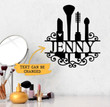 Personalized Makeup Beauty Glamour Split Metal Signs Gift For Girl Beauty Salon Decor Sign For Makeup Beauty Salon Wall Decoration