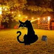 Halloween Cat Stake With Solar Lights Garden Stake Grumpy Cat Halloween Sign Halloween Decorations Dummy Sign Unique Stake Funny Sign