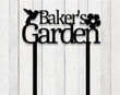 Custom Garden Sign Garden Art Garden Stake Metal Hummingbird and Flower Yard Decor Personalized Gardener Name Sign Outdoor Art Lawn Decor