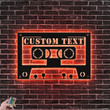 Custom Cassette Tape Metal Wall Art Personalized Tape Sign With Led Lights 80s 90s Retro Themed Wall Decor Vintage Wall Art