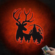 Deer Buck Head Metal Sign With LED light Deer Hunting Signs Hunting Deer Wall Decor Deer Head Metal Art Hunting Gifts For Men