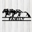 Custom Horse Metal Sign With Lights Horse Ranch Sign Horse Metal Wall Art Personalized Horse Farm Name Sign Horse Stable Farmhouse Decor