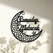 Ramadan Moon Metal Sign With Lights Ramadan Mubarak Led Light Sign Islamic House Decor Wall Hanger Moon And Star