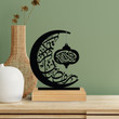 Ramadan Moon Metal Sign Ramadan Mubarak Sign With Wood Base Islamic House Decor Table Decor Moon And Star
