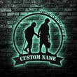 Grow Old Together Custom Old Couple Love Metal Sign Personalized Anniversary Sign With Led Lights Gifts For Him And Her