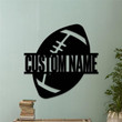 Football Metal Wall Art With LED Light Personalized Football Player Name Sign Sports Sign Football Wall Decor Art Football Team Gift