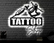 LED Tattoo Shop Metal Sign Light up Tattoo Wall Art Tattoo Shop Wall Art Fathers Day Gift Tattoo LED Art Sign