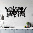 Custom Kitchen Sign Metal Sign for Kitchen LED Kitchen Metal Wall Art Personalized Kitchen Signs Flourish Kitchen Wall Decor Cooking Gift