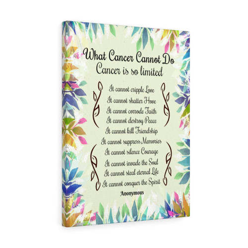 Cancer Survivor Wall Art What Cancer Cannot Do Inspirational Cancer Encouragement Art Framed Prints, Canvas Paintings