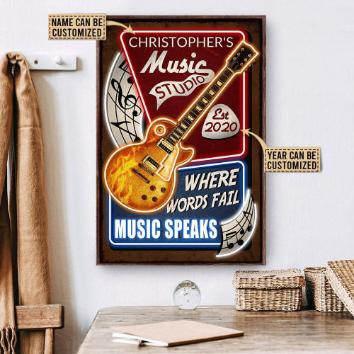 Personalized Canvas Art Painting, Canvas Gallery Hanging Home Decoration  Les Paul Gibson Right Handed Music Speaks  Framed Prints, Canvas Paintings