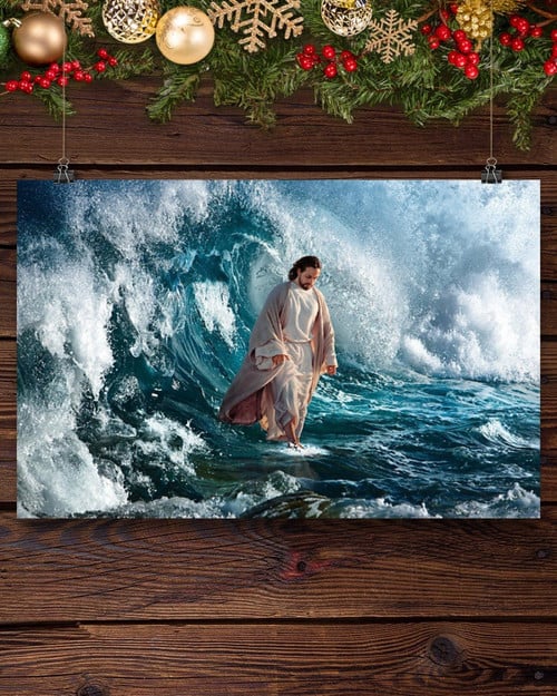 Jesus Walk With Me - Housewarming Home Decor Wall Art Gift Ideas, Gift For You, Religious Gifts For All, Living Room Wall Art, Bedroom Wall Art Framed Prints, Canvas Paintings