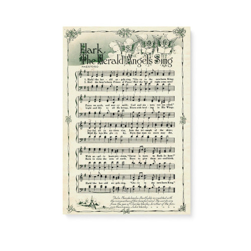 Christmas Carol Decoration Gift Ideas Hark The Herald Angels Sing Christian Anthem Hymn Praise and Worship Song Matte Home Decor Wall Art Gift Ideas Framed Prints, Canvas Paintings