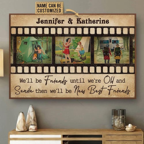 Personalized Canvas Painting Frames Home Decoration Camping Bestie Film Roll New Best Friends  Framed Prints, Canvas Paintings