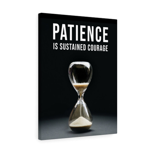Patience is a Virtue Inspirational Verse Printed On Ready To Hang Stretched Canvas