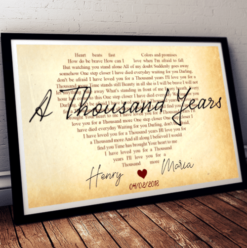 Couple Valentine A Thousand Years Personalized Canvas Landscape