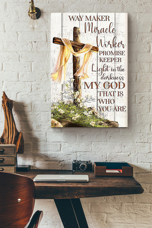 Christian Way Maker Miracle Worker Promise Keeper Wrapped Canvas