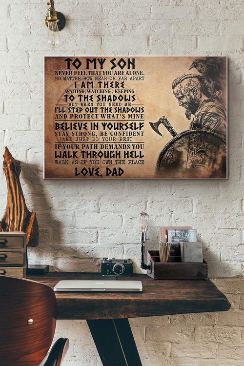 Viking To My Son Love Dad Canvas Painting Ideas, Canvas Hanging Prints,  Gift Idea Framed Prints, Canvas Paintings