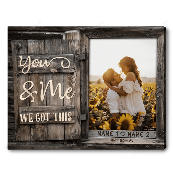 Personalized Photo Valentine's Day Gifts You And Me Anniversary Wedding Present - Customized Canvas Print Wall Art