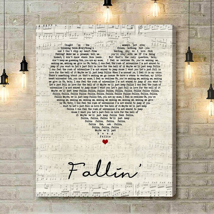Why Don't We Fallin Script Heart Song Lyric Art Print - Canvas Print Wall Art Home Decor
