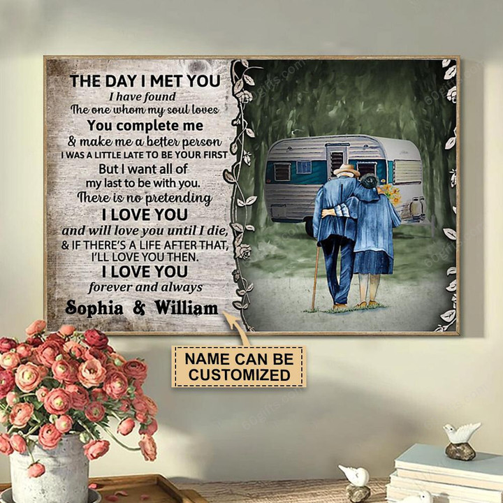 Personalized Valentine's Day Gifts Camping The Day Best Anniversary Wedding Gifts - Customized Canvas Print Wall Art Home Decor