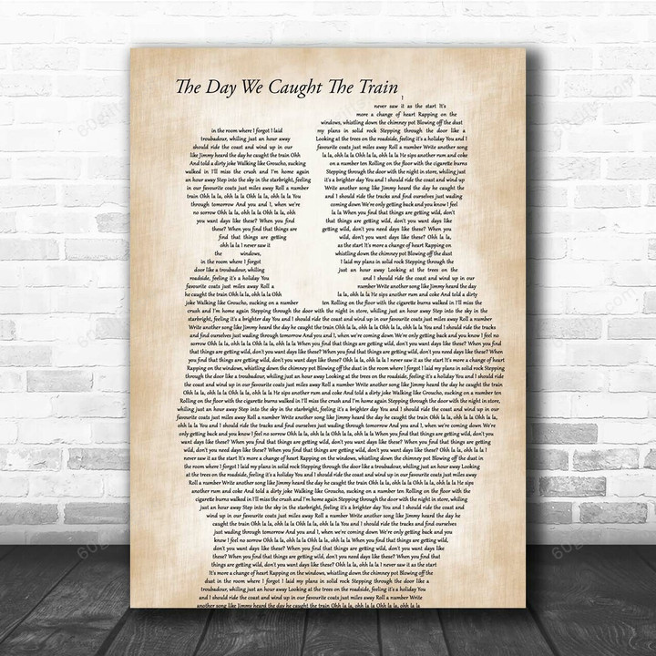 Ocean Colour Scene The Day We Caught The Train Father & Child Song Lyric Art Print - Canvas Print Wall Art Home Decor