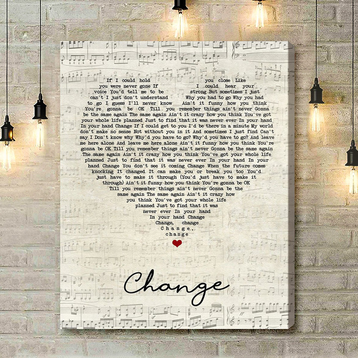 Sugababes Change Script Heart Song Lyric Art Print - Canvas Print Wall Art Home Decor