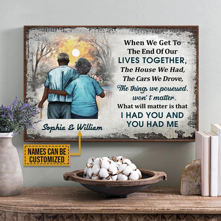 Personalized Valentine's Day Gifts Africa Old Couple Best Anniversary Wedding Gifts - Customized Canvas Print Wall Art Home Decor