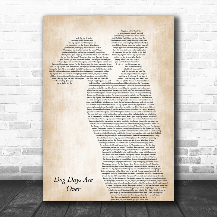 Florence + The Machine Dog Days Are Over Mother & Child Song Lyric Art Print - Canvas Print Wall Art Home Decor