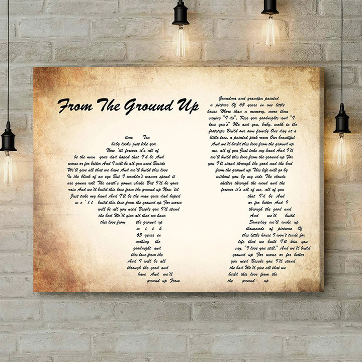 Dan + Shay From The Ground Up Man Lady Couple Song Lyric Art Print - Canvas Print Wall Art Home Decor