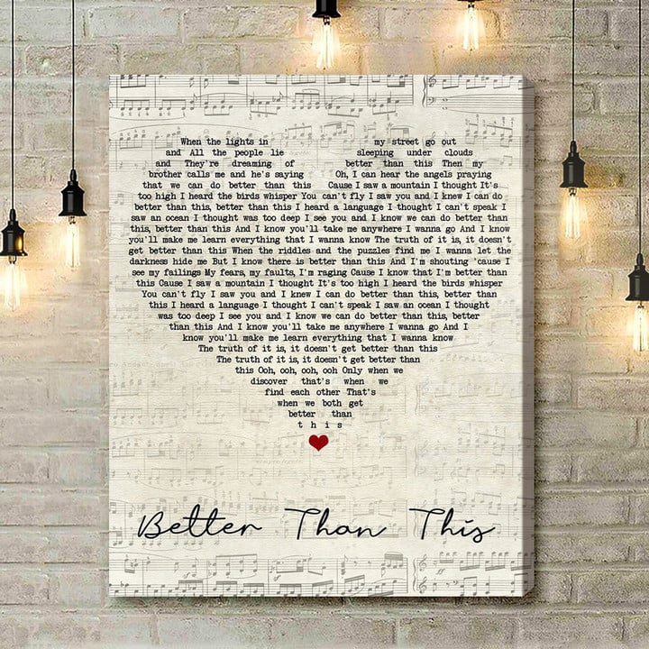 Paloma Faith Better Than This Script Heart Song Lyric Art Print - Canvas Print Wall Art Home Decor
