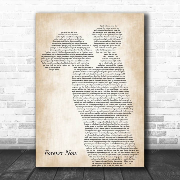 Michael Buble Forever Now Mother & Child Song Lyric Art Print - Canvas Print Wall Art Home Decor