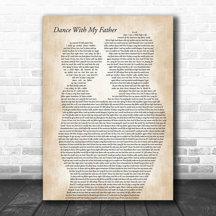 Luther Vandross Dance With My Father Father & Child Song Lyric Art Print - Canvas Print Wall Art Home Decor