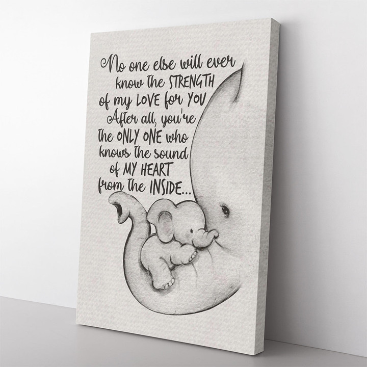 Canvas Gift Ideas for New Mom, Elephant Mom and Baby, Gifts For New Moms