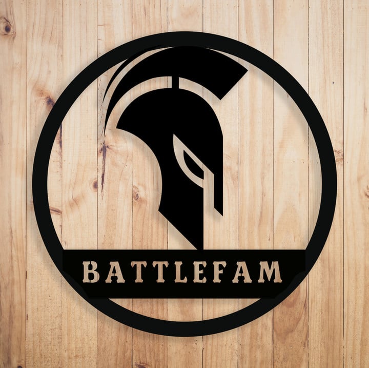 Personalized Spartan Helmet Metal Sign Gaming Room Decor Man Gift Laser Cut Metal Signs