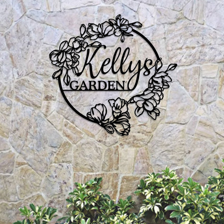 Personalized Garden Metal Sign Garden Decor Custom Name Gift For Gardener Gift For Plant Mom Garden Accessories Outdoor Decor