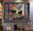 Bear 3D Window View Canvas Painting Art 3D Window View Fall In Love With Black Bear Gift Idea Framed Prints, Canvas Paintings Wrapped Canvas 8x10