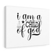 Scripture Canvas I Am A Child Of God Christian Bible Verse Meaningful Framed Prints, Canvas Paintings Framed Matte Canvas 12x16