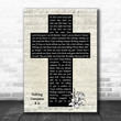 Chris Cornell Nothing Compares 2 U Music Script Christian Memorial Cross Song Lyric Print  - Canvas Print Wall Art Home Decor