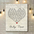 Enya Only Time Script Heart Song Lyric Music Art Print - Canvas Print Wall Art Home Decor