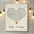 The Rolling Stones Ruby Tuesday Script Heart Song Lyric Quote Music Art Print - Canvas Print Wall Art Home Decor