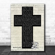 Kari Jobe You Are For Me Music Script Christian Memorial Cross Song Lyric Print - Canvas Print Wall Art Home Decor