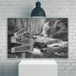 Personalized Valentine's Day Gifts Black Waterfall Anniversary Wedding Present - Customized Multi Names Canvas Print Wall Art Home Decor
