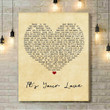 Tim McGraw It's Your Love Vintage Heart Song Lyric Art Print - Canvas Print Wall Art Home Decor