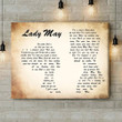 Tyler Childers Lady May Man Lady Couple Song Lyric Music Art Print - Canvas Print Wall Art Home Decor