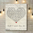 Perry Como And I Love You So Script Heart Song Lyric Art Print - Canvas Print Wall Art Home Decor