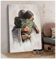 Housewarming Gifts Christian Decor God Hugs A Veteran - Canvas Print Wall Art Home Decor